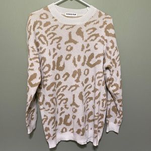 Oversized Cheetah Sweater